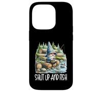 Fishing Scene Gnome Nature Graphic For Men Shut Up And Fish Carcasa para iPhone 14 Pro