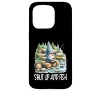 Fishing Scene Gnome Nature Graphic For Men Shut Up And Fish Carcasa para iPhone 15 Pro