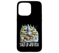 Fishing Scene Gnome Nature Graphic For Men Shut Up And Fish Carcasa para iPhone 15 Pro Max