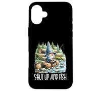 Fishing Scene Gnome Nature Graphic For Men Shut Up And Fish Carcasa para iPhone 16 Plus