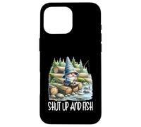 Fishing Scene Gnome Nature Graphic For Men Shut Up And Fish Carcasa para iPhone 16 Pro Max
