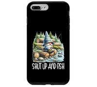 Fishing Scene Gnome Nature Graphic For Men Shut Up And Fish Carcasa para iPhone 7 Plus/8 Plus