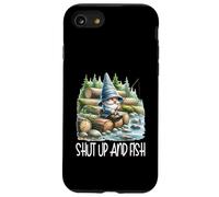 Fishing Scene Gnome Nature Graphic For Men Shut Up And Fish Carcasa para iPhone SE (2020) / 7 / 8