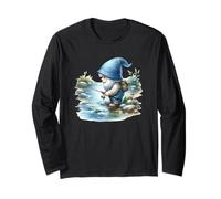Fishing Scene With Fisherman Gnome Grandpa For Fishing Lover Manga Larga