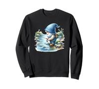 Fishing Scene With Fisherman Gnome Grandpa For Fishing Lover Sudadera