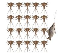 Fishing señuelos - Cebo Suave para con Mosca | 20x Moscas realistas, imitación NINFA para truchas, Postes y Depredadores, Surtido de Plumas y Materiales de Montaje
