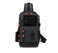 Fishing Sling Bag, Water-Resistant Tactical Chest Pack with Multiple Compartments and Gear Loops, Lightweight Crossbody Bag for Fishing, Hiking, Cycling and Travel