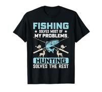 Fishing Solves Most of My Problems Fathers Day Fisherman Dad Camiseta