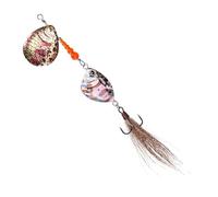 Fishing Spinner Baits, Casting Sinking Lures, Realistic Sequins Design for Long-Distance Targeting Salmon Bass Walleye Catfish Musky in Lake River Use, 11x4x1.5cm
