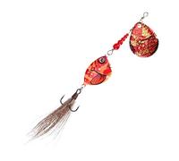 Fishing Spinner Baits, Casting Sinking Lures, Realistic Sequins Design for Long-Distance Targeting Salmon Bass Walleye Catfish Musky in Lake River Use, 11x4x1.5cm