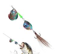 Fishing Spinner Baits, Long Distance Casting, Sinking Lures, Realistic Lentejuelas Finish, High Action Spinner, Multi Color, 3 Pack, Great for Bass Salmon Walleye Catfish Musky Fishing