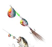 Fishing Spinner Baits, Long Distance Casting, Sinking Lures, Realistic Lentejuelas Finish, High Action Spinner, Multi Color, 3 Pack, Great for Bass Salmon Walleye Catfish Musky Fishing