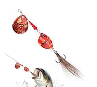 Fishing Spinner Baits, Long Distance Casting, Sinking Lures, Realistic Lentejuelas Finish, High Action Spinner, Multi Color, 3 Pack, Great for Bass Salmon Walleye Catfish Musky Fishing