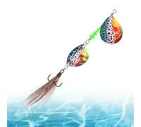 Fishing Spinner Baits, Long-Distance Casting Sinking Lures, Realistic Sequin Design for Bass, Salmon, Walleye, Catfish, Musky, Ideal for Freshwater Angling and Predator Targeting Fishing