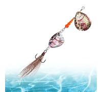 Fishing Spinner Baits, Sinking Spinnerbaits, 4.33x1.57x0.59 Inches, Long Distance Casting, Realistic Sequins Lures for Freshwater Saltwater Fishing Enthusiasts, Bass, Salmon, Walleye, Catfish, Musky