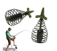 Fishing Spring Bait Feeder - 2pieces Metal Fishing Bait Bag Feeder | Fish Feeders Baits Cage Basket | Fish Baits Feeders Basket | Rustproof Strong Lure Holder Replacement for Professionals Beginners