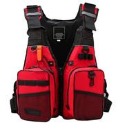 Fishing Swim Vest with Adjustable Belt and Zipper, Whistle, Pockets Jacket for Fishing Sailing Surfing Kayaking(D)