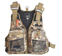 Fishing Swim Vest with Adjustable Belt and Zipper, Whistle, Pockets Jacket for Fishing Sailing Surfing Kayaking(B)