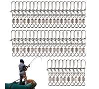 Fishing Swivels Tackle | 50 Pack Swivel Lure Connectors, Eight Shape Rings