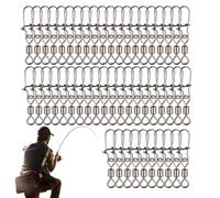 Fishing Swivels Tackle | 50 Pack Swivel Lure Connectors, Eight Shape Rings