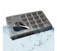 Fishing Tackle Box, Sealed Waterproof Storage Container With Divided Compartments, Compact Organizer for Lures Hooks Baits Swivels Sinkers, Ideal Boat Kayak Shore Pier or Outdoor Fishing Trips