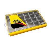 Fishing Tackle Box, Sealed Waterproof Storage Container With Divided Compartments, Compact Organizer for Lures Hooks Baits Swivels Sinkers, Ideal Boat Kayak Shore Pier or Outdoor Fishing Trips