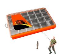 Fishing Tackle Box, Sealed Waterproof Storage Container With Divided Compartments, Compact Organizer for Lures Hooks Baits Swivels Sinkers, Ideal Boat Kayak Shore Pier or Outdoor Fishing Trips