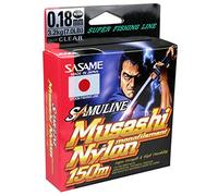 Fishing Tackle Max 10C8800018C10 FTM Sasame Samuline Musashi 8800018-Sedal para Pesca de Trucha (0,18 mm, 150 m, 3,2 kg), Adultos Unisex, carbón, Normal