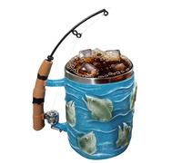 Fishing-Themed Mug, Fishing rod Tea and Coffee Mugs for Hot Drinks | Fish Theme Decor for Chocolate Tea Wine Beer Home Camping Dorm Hotel Party Family Gathering All-Season 12 oz (355 ml)