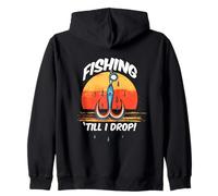 FISHING TILL I DROP Sudadera con Capucha