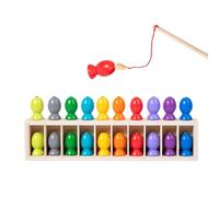 Fishing Toy, Color Sorting Game, 11.93x2.83x1.18 Inches, Kids Fish Toy, Preschool Learning Activity Set with Rods for Home, School, Playroom, Classroom, Daycare, Birthday, Beach, Party, Travel