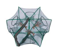 Fishing Trap, Lobster Net Cage, Escape Proof Mesh Design, Foldable Trap Structure, Aquatic Catch Tool for Lake, Shrimping, Camping, Kayak, Beach, Pond, Freshwater Use, 9.84x31.5 Inches