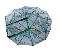 Fishing Trap, Lobster Net Cage, Escape Proof Mesh Design, Foldable Trap Structure, Aquatic Catch Tool for Lake, Shrimping, Camping, Kayak, Beach, Pond, Freshwater Use, 9.84x31.5 Inches