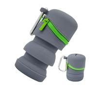 Fishing Trash Can - 4.92x2.36 Inches Foldable Fly Fishing Trash Collector | Silicona Fly Boxes with Zipper | Integrated TrashCan with Hook | Multifunctional Portable Fishings Accessories for Anglers