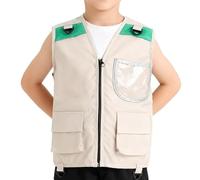 Fishing Vest - Disfraz para niños Sleeveless, Lightweight Outdoor Vest For Park Adventures, Zoo Visits, Camping Trips, Hiking Fun, Exploration Games, Trekking Activities, Outdoor Playtime, Creative