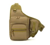 Fishing Waist Bag, Travel Hiking Climbing Shoulder Pack for Men, Lightweight for Fishing Hiking Camping Kayaking(Brown)