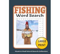 Fishing Word Search Puzzle Book: 50 Large Print Puzzles for Fishing Lovers, Relaxation & Fun