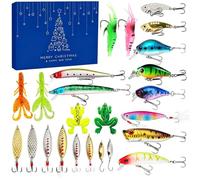 Fishings Fishing Calendar 2026 | 24-Day Realistic Fishing Tackle Lures | 24