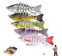 Fishings Gear, 3D Bionics Swimmings Lure Swims, Bionic Swimmings Bait That Swim by Itself, Suitable for All Kinds of Fishings Waters (B)