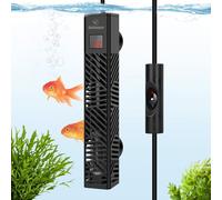 fishkeeper Calentador de tanque de peces de 25 W/50 W/100 W/200 W/300 W para acuario sumergible ajustable con pantalla digital LED y protección contra sobrecalentamiento para tanques de agua salada y