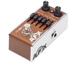 Fishman, Pedal de preamplificador de guitarra - Mini preamplificador y ecualizador acústico AFX Pro EQ Mini Pedal