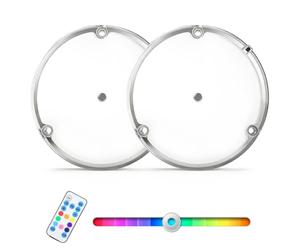 FISHOAKY 2 Piezas 12V Luces Interiores Led con 8 Luces Laterales Multicolor, 800LM 12 V Lámparas LED, 54 Leds Luces Caravana Interior, 12v Camper Luces Caravana Interior para Van RV Motorhome Furgonet