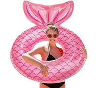 Fishtail Pink Flotadores Inflable de Piscina, Flotador Piscina Hinchables Para Piscina para Adultos, Juguetes Flotantes con Forma de Cola de Sirena, Flotador Fiesta en la Piscina Juguetes de Playa