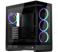 ENDORFY Fishtank 6000 Corona - Carcasa para PC ATX E-ATX Gaming, diseño panorámico de cristal templado, 4 ventiladores ARGB PWM de 120 mm, USB-C, refrigeración de 360 mm, GPU hasta 445 mm, carcasa