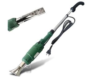 FISHTEC - Desherbador eléctrico térmico 2000 W - 2 en 1: quemador de malezas + encendedor de barbacoa, sin gas y producto químico, calentador potente hasta 600 °C, 2 boquillas - Mango extraíble
