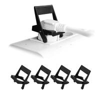 FISHTEC Extractor de enchufes de pared - Lote de 4 - Extrae fácilmente los enchufes eléctricos - Fácil extracción - Compatible con Toma de tierra - Negro