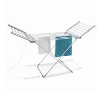 FISHTEC Tendedero Eléctrico Plegable Temporizador Integrado - 18 Barras de 45°C a 70°C