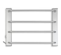 Fishtec Toallero Eléctrico de Pared 60W - Toallero de baño Tendedero Térmico 4 Barras - 50 cm - Aluminio Cepillado