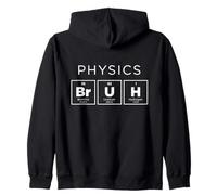 Física Bruh Funny Tabla Periódica de Elementos Ciencia Sudadera con Capucha