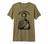 Física cuántica Erwin Schrodinger Cat Equation Science Camiseta Premium